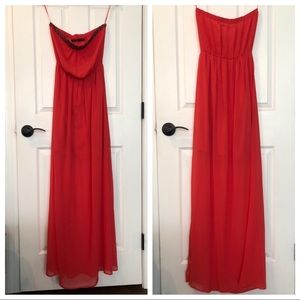 Zara Trafaluc Coral Maxi with Beaded Detail
